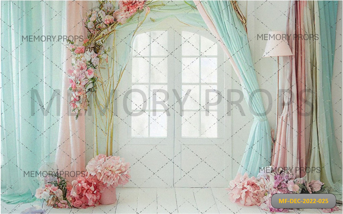 PASTEL DOORWAY CHARM + WHITE WOODEN FLOORING BACKDROPS