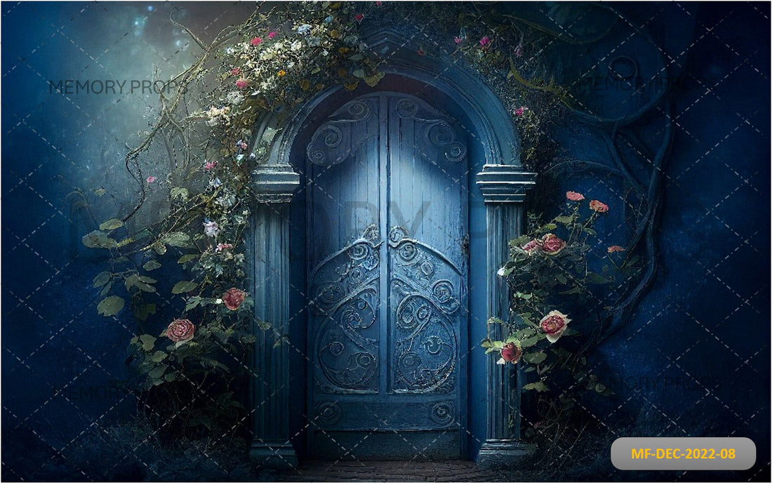 ARCHED DOOR + BLUE FLOORING BACKDROPS