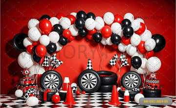 RACE DAY RUSH - PRINTED BACKDROP