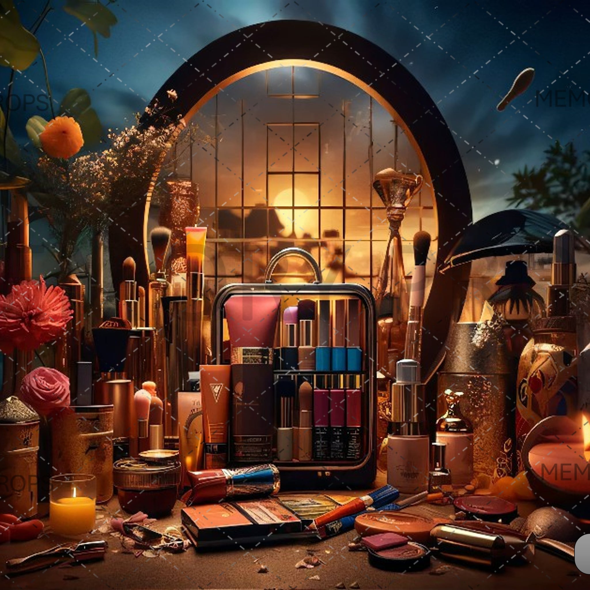 MAKEUP THEME - PRINTED BACKDROP