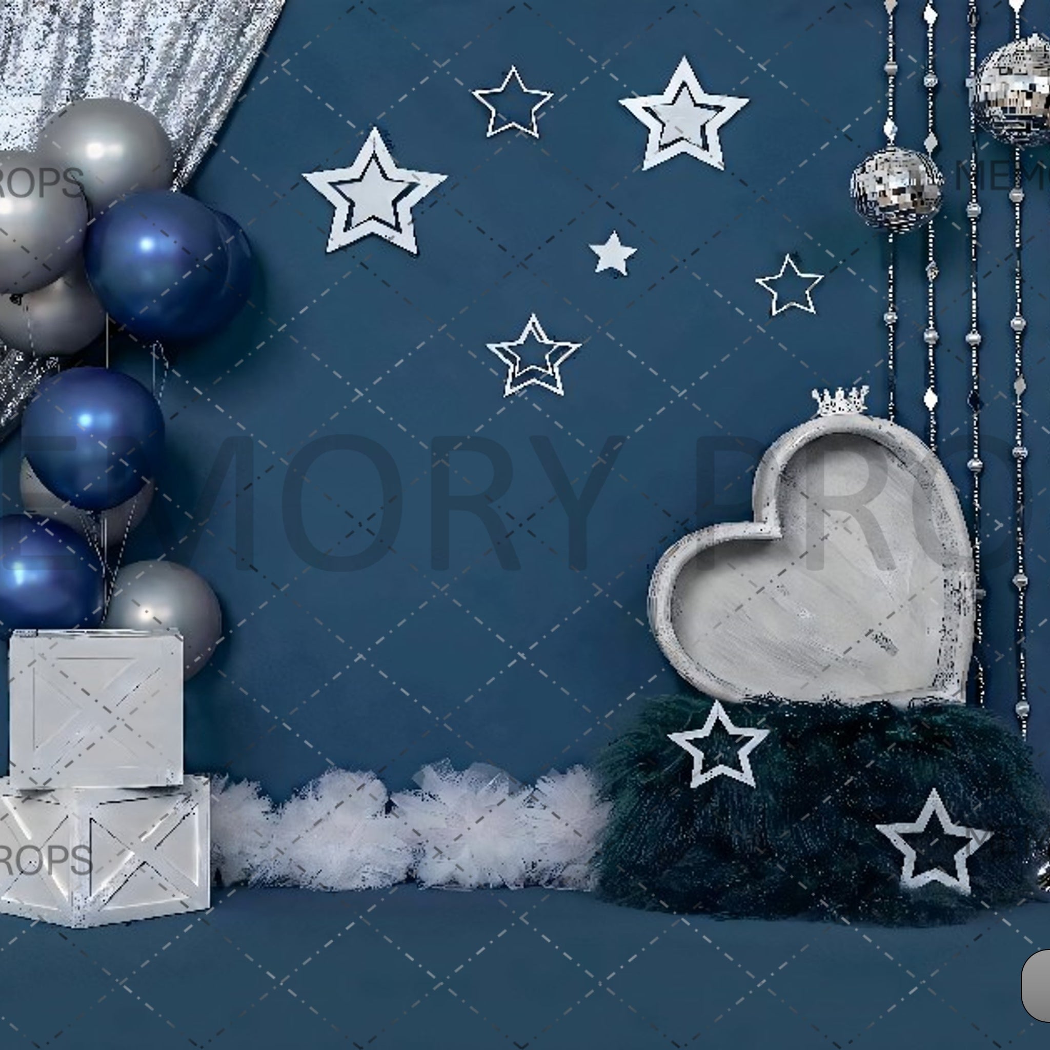 Midnight Royale Printed Backdrop