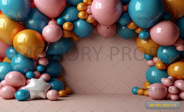 COLOURFUL BIRTHDAY PARTY - PRINTED BACKDROP