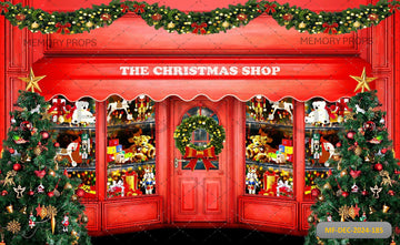 CHRISTMAS SHOP - PRINTED BACKDROP