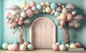 PINK & GREEN NATURE FLAIR - PRINTED BACKDROP