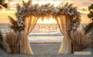 BEACH WEDDING ARCH BOHEMIAN - PRINTED BACKDROP