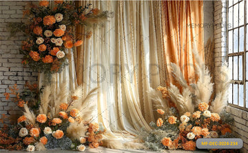 BOHO ELEGANT DRAPED CURTAIN - PRINTED BACKDROP