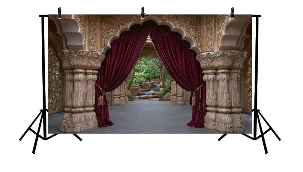 RED CHECKERED RACING PARTY - PRINTED BACKDROP