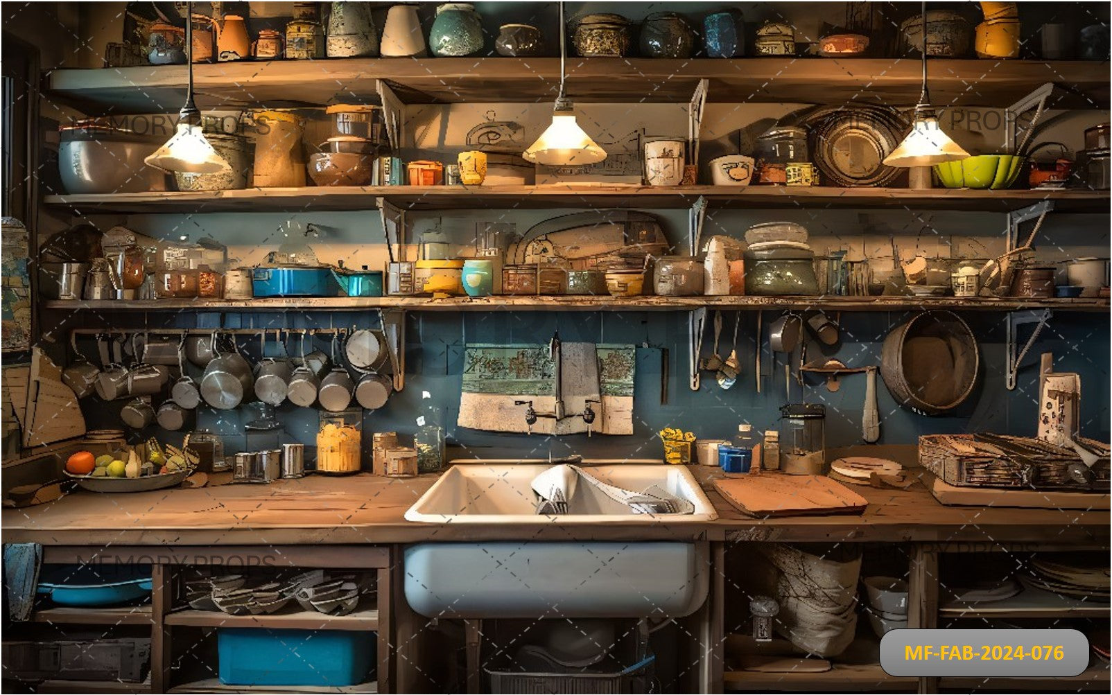 OLD KITCHEN THEME - PRINRTED BACKDROP