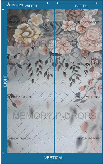 PASTEL FLORAL ELEGANCE WITH SUBTLE LEAFY VERTICAL JOINT BACKDROPS