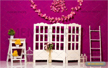 PURPAL WALL WITH A BUNCH - PRINTED BACKDROP