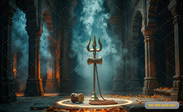 SACRED TEMPLE INTERIOR - PRINTED BACKDROP