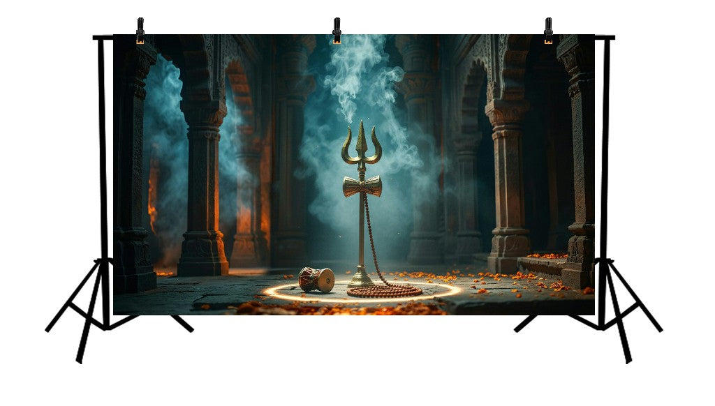 SACRED TEMPLE INTERIOR - PRINTED BACKDROP