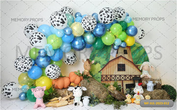 COWBOY BALLOON - PRINTED BACKDROP