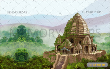 ANCIENT STONE CHARIOT MONUMENT - PRINTED BACKDROP