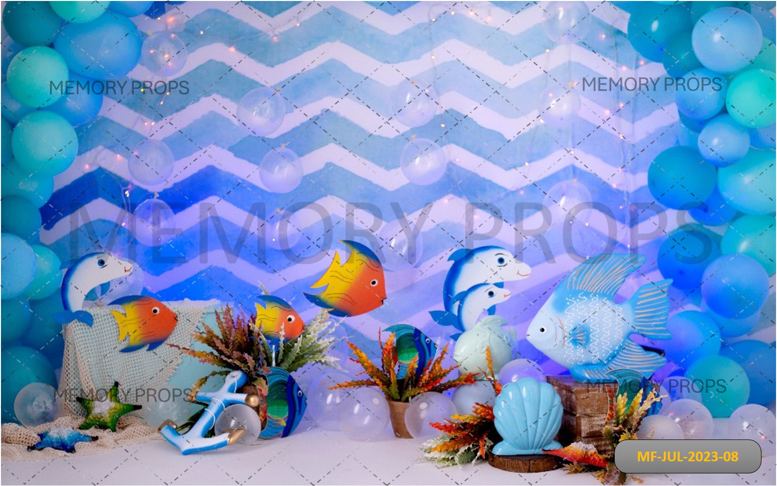 UNDERWATER FISH PLANTS - PRINTED BACKDROP