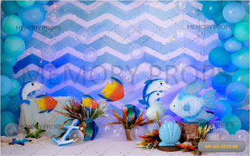 UNDERWATER FISH PLANTS - PRINTED BACKDROP