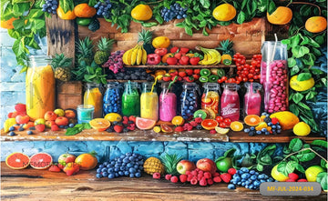 SUMMER COLOUR FULL FRUIT SHOP - PRINTED BACKDROP