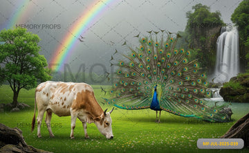 THE PEACOCK DANCE - PRINTED BACKDROP