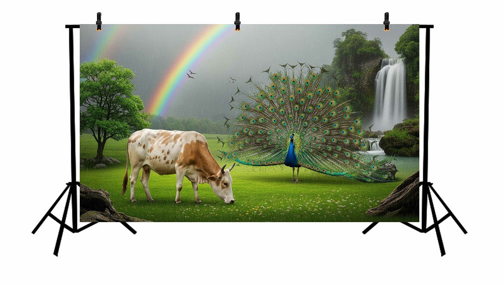 THE PEACOCK DANCE - PRINTED BACKDROP