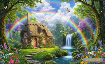 COTTAGE AT RAINBOW'S END - PRINTED BACKDROP