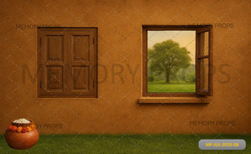 VILLAGE MORN - PRINTED BACKDROP