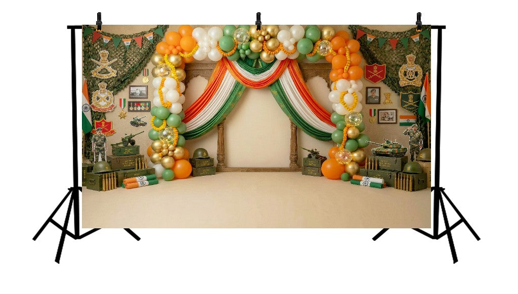 PATRIOTIC MILITARY TRIBUTE CELEBRATION - PRINTED BACKDROP