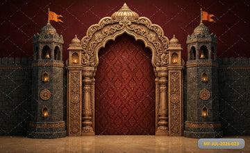 ROYAL MARATHA FORT ARCHWAY BACKDROP - PRINTED BACKDROP