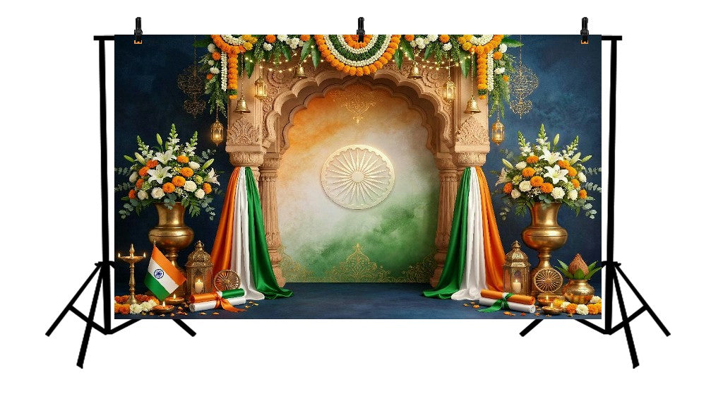 ROYAL TRICOLOR HERITAGE ARCH - PRINTED BACKDROP