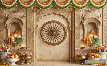 ROYAL HERITAGE ASHOKA CHAKRA - PRINTED BACKDROP