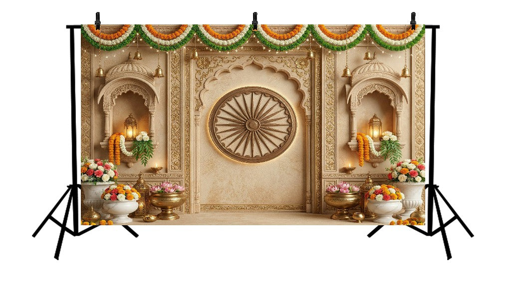 ROYAL HERITAGE ASHOKA CHAKRA - PRINTED BACKDROP