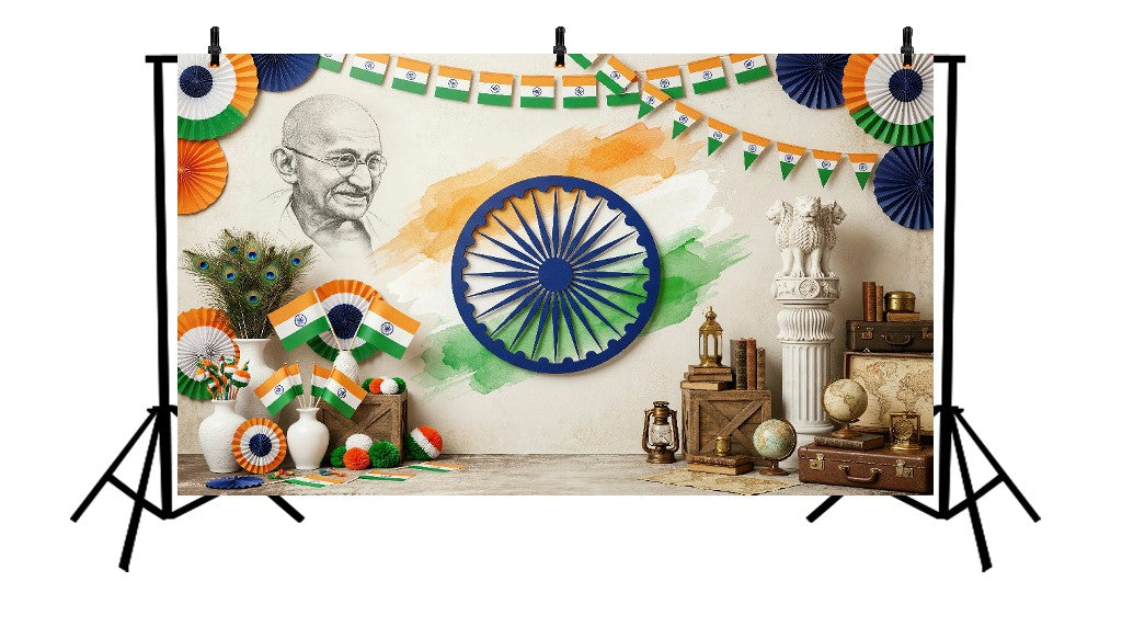 PATRIOTIC ASHOKA CHAKRA HERITAGE TRIBUTE - PRINTED BACKDROP