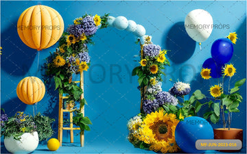 VINTAGE BALLOON -PRINTED BACKDROP