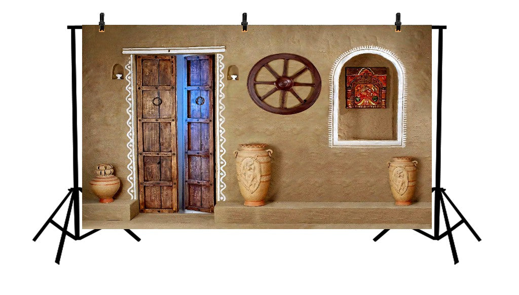 COURTYARD DOOR - PRINTED BACKDROP