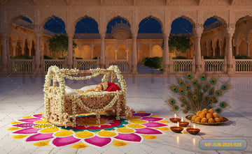 DIVINE BIRTH OF KRISHNA - PRINTED BACKDROP