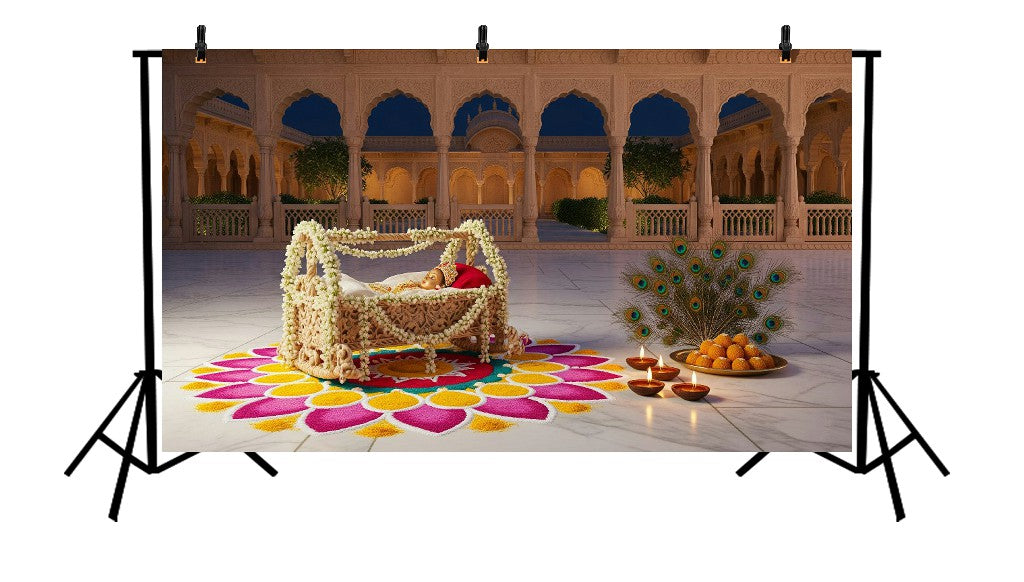 DIVINE BIRTH OF KRISHNA - PRINTED BACKDROP