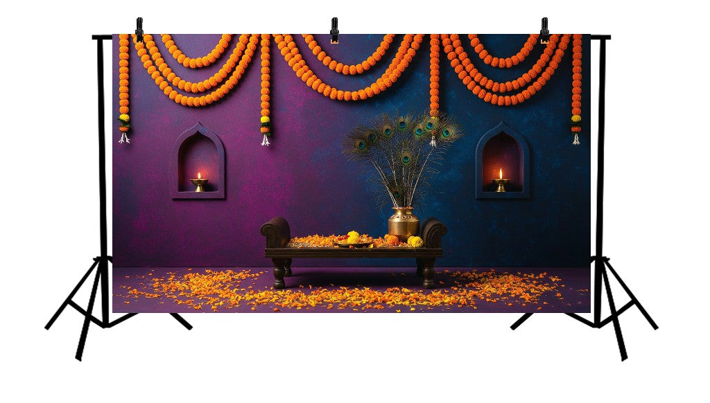 JANMASHTAMI NIGHT GLORY - PRINTED BACKDROP