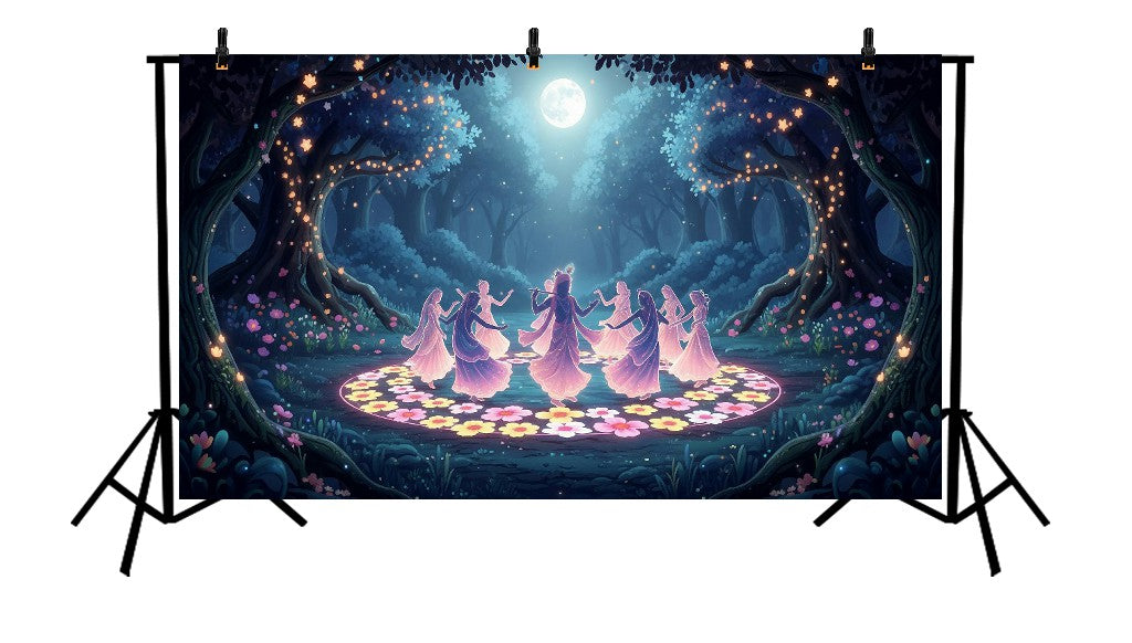 DIVINE DANCE OF VRINDAVAN - PRINTED BACKDROP