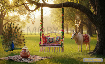 SPIRITUAL SYMPHONY OF KRISHNA - PRINTED BACKDROP