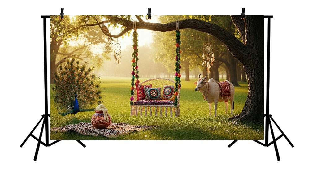 SPIRITUAL SYMPHONY OF KRISHNA - PRINTED BACKDROP