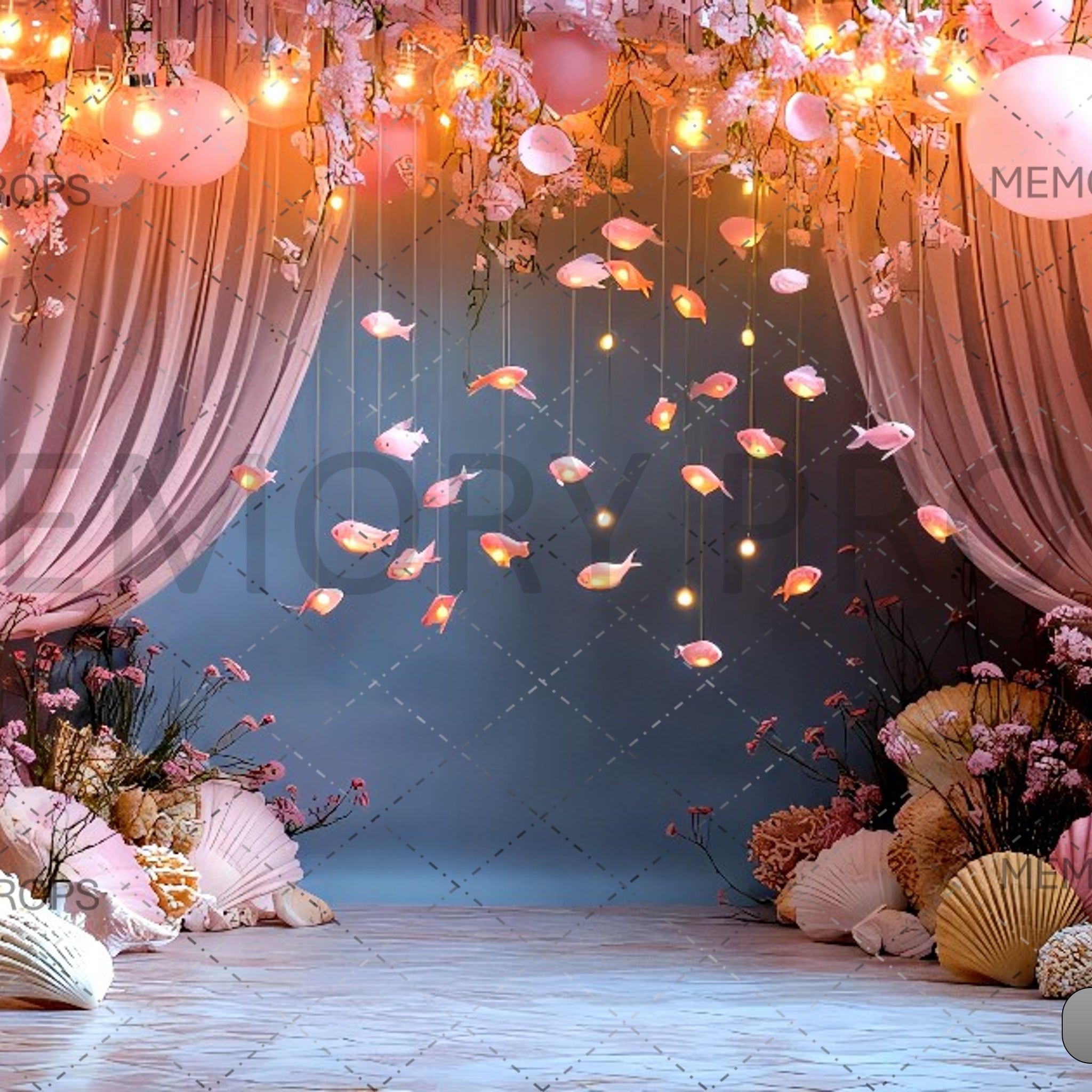 CORAL DREAM - PRINTED BACKDROP