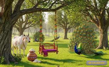 THE GROVES OF VRINDAVAN - PRINTED BACKDROP