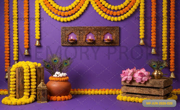 ROYAL MARIGOLD FESTIVE DECOR - PRINTED BACKDROP