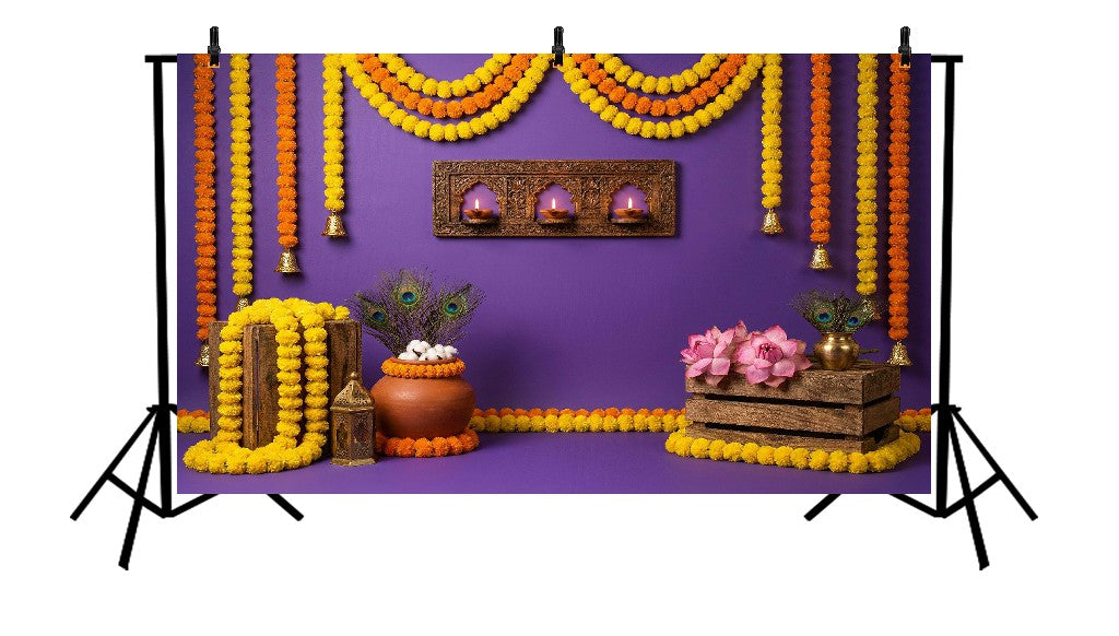 ROYAL MARIGOLD FESTIVE DECOR - PRINTED BACKDROP