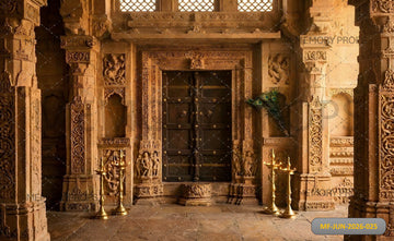 TRADITIONAL ROYAL INDIAN PALACE DOORWAY - PRINTED BACKDROP