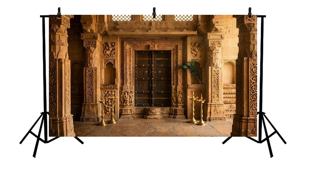 TRADITIONAL ROYAL INDIAN PALACE DOORWAY - PRINTED BACKDROP
