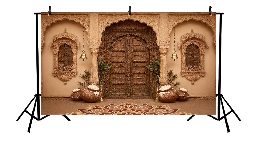 ROYAL HERITAGE TEMPLE DOOR MAKHAN MATKI - PRINTED BACKDROP