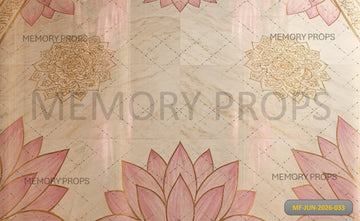 ROYAL LOTUS MARBLE FLOOR - PRINTED BACKDROP