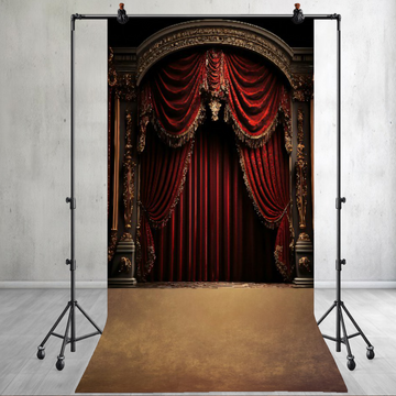ELEGANT THEATRE STAGE CURTAIN - PRINTED BACKDROPS