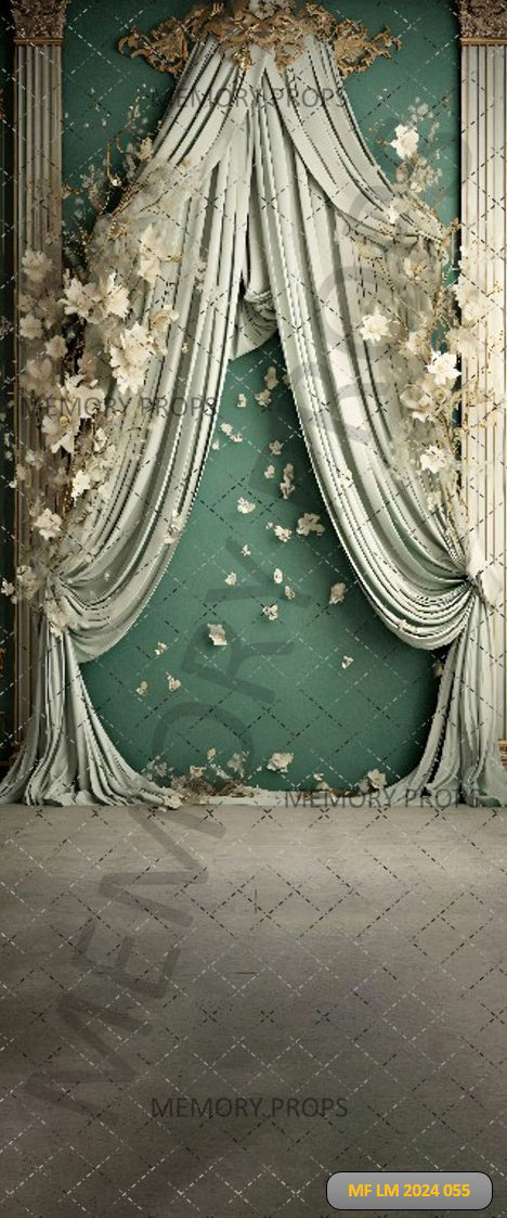 GREEN BEIGE + PRINTED BACKDROPS