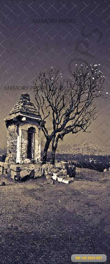 ANCIENT RUINS WITH LONELY TREE + PRINTED BACKDROPS